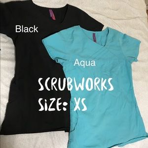 Black ScrubWorks Scrub Tops